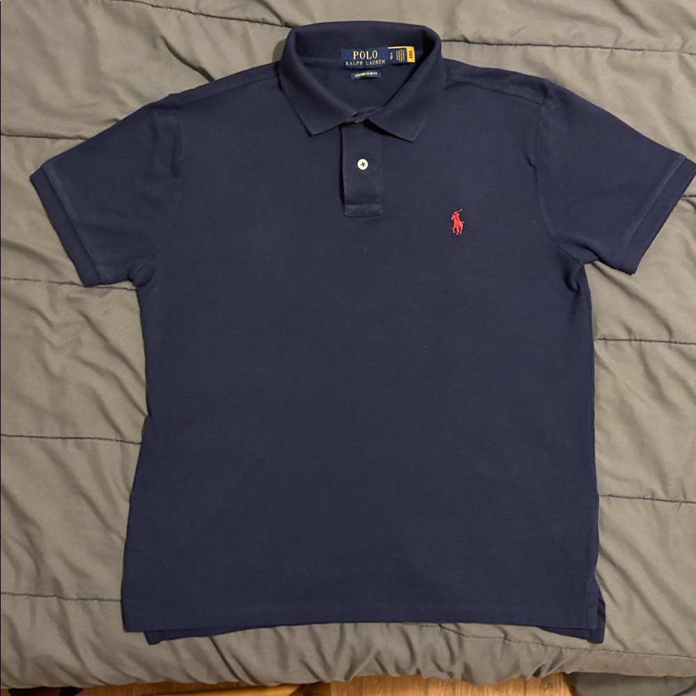 Polo by Ralph Lauren Men's Dark Blue Polo Shirt
